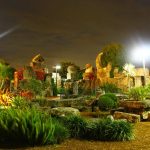 coral castle at night
