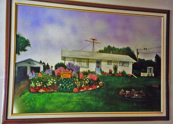 Painting of George & Eunices Home and Gardens